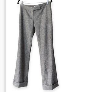 Avenue Montaigne tweed cuffed straight leg pants